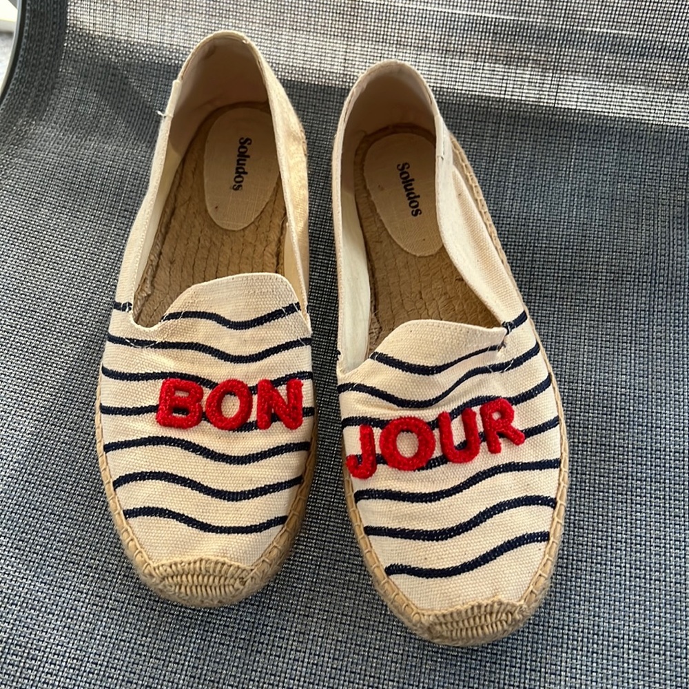 Soludos BONJOUR Canvas Flats Size 11 Women’s